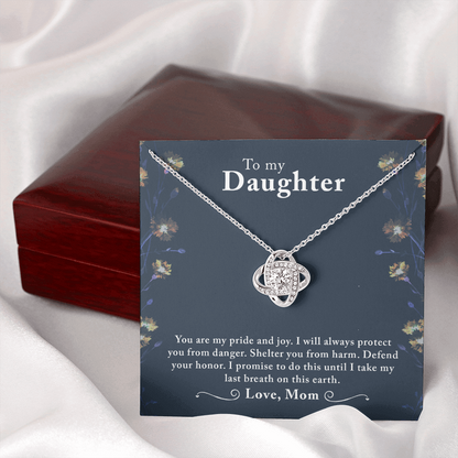 To My Daughter - You are my pride - Love Knot Necklace - JustFamilyThings