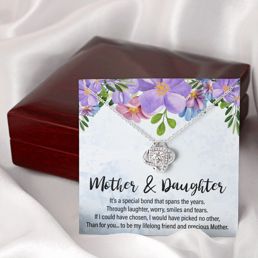 to mom from daughter - Love Knot Necklace - JustFamilyThings