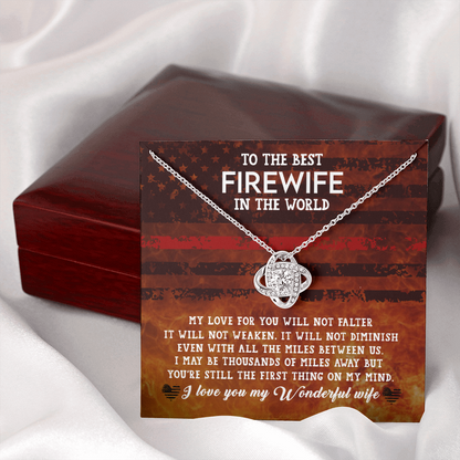 to the best Firewife - Love Knot Necklace - JustFamilyThings