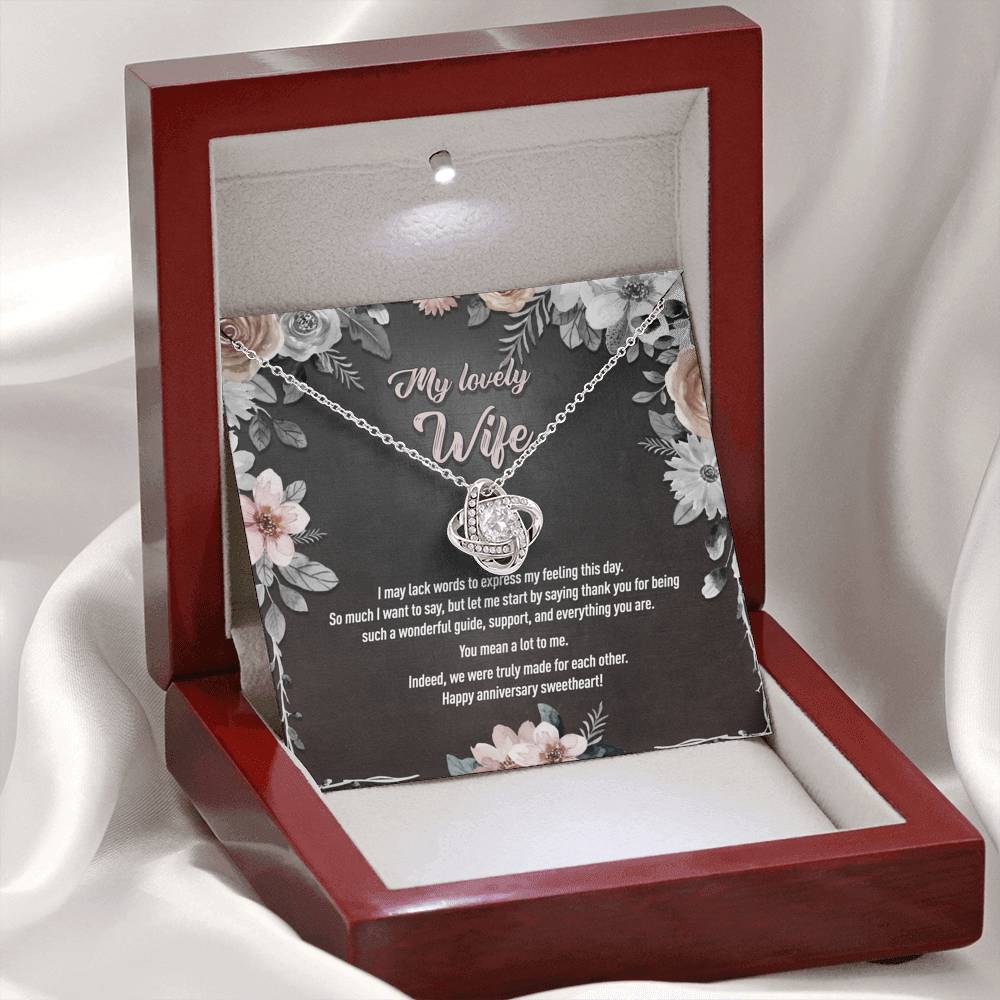 My Lovely Wife - Anniversary Gift - Love Knot Necklace - JustFamilyThings