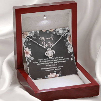 My Lovely Wife - Anniversary Gift - Love Knot Necklace - JustFamilyThings
