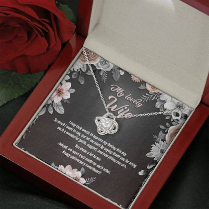 My Lovely Wife - Anniversary Gift - Love Knot Necklace - JustFamilyThings