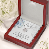 Load image into Gallery viewer, To My Unbiological Sister - Friends who become family - Love Knot Necklace - JustFamilyThings
