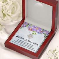 Load image into Gallery viewer, to mom from daughter - Love Knot Necklace - JustFamilyThings
