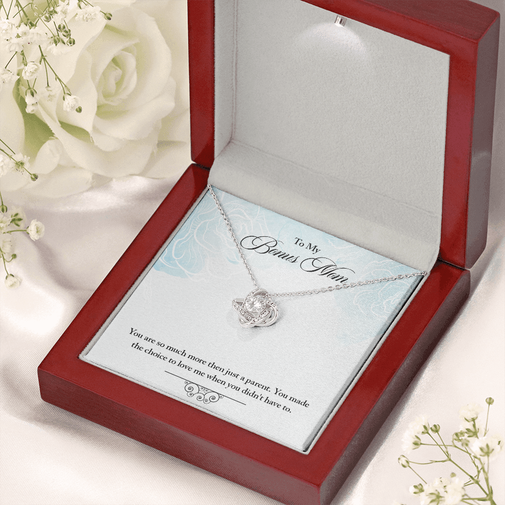 To Bonus Mom - More than a parent - Love Knot Necklace - JustFamilyThings