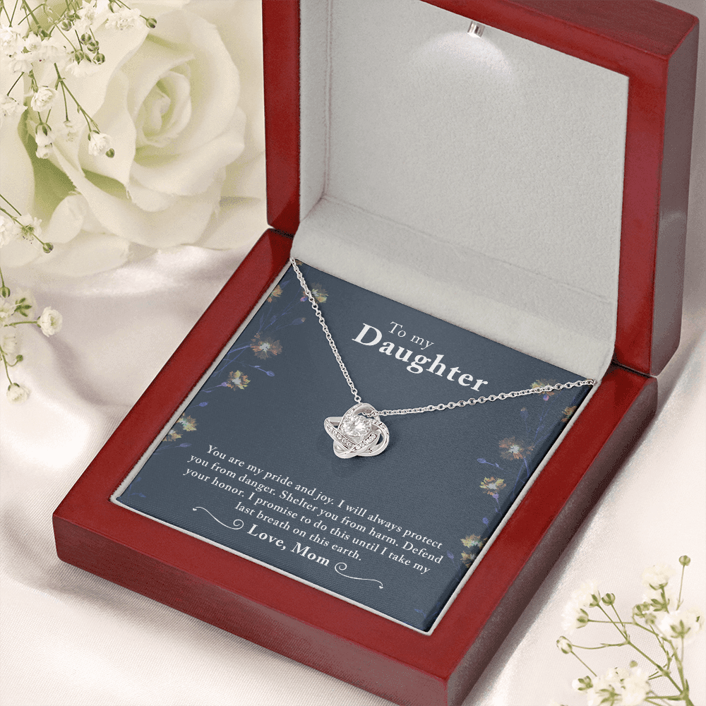 To My Daughter - You are my pride - Love Knot Necklace - JustFamilyThings