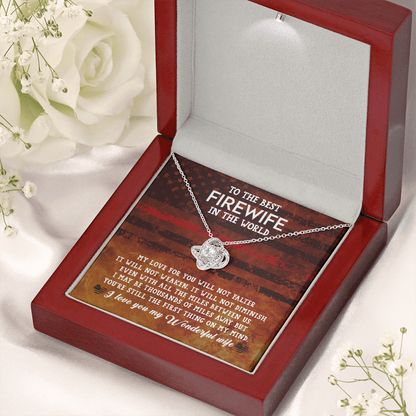 to the best Firewife - Love Knot Necklace - JustFamilyThings