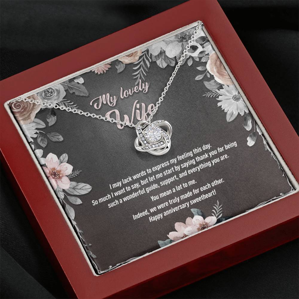 My Lovely Wife - Anniversary Gift - Love Knot Necklace - JustFamilyThings