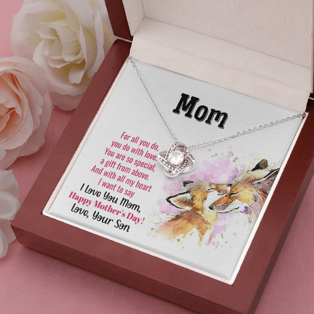 Mom you are so special - Love Knot Necklace - JustFamilyThings