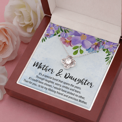 to mom from daughter - Love Knot Necklace - JustFamilyThings