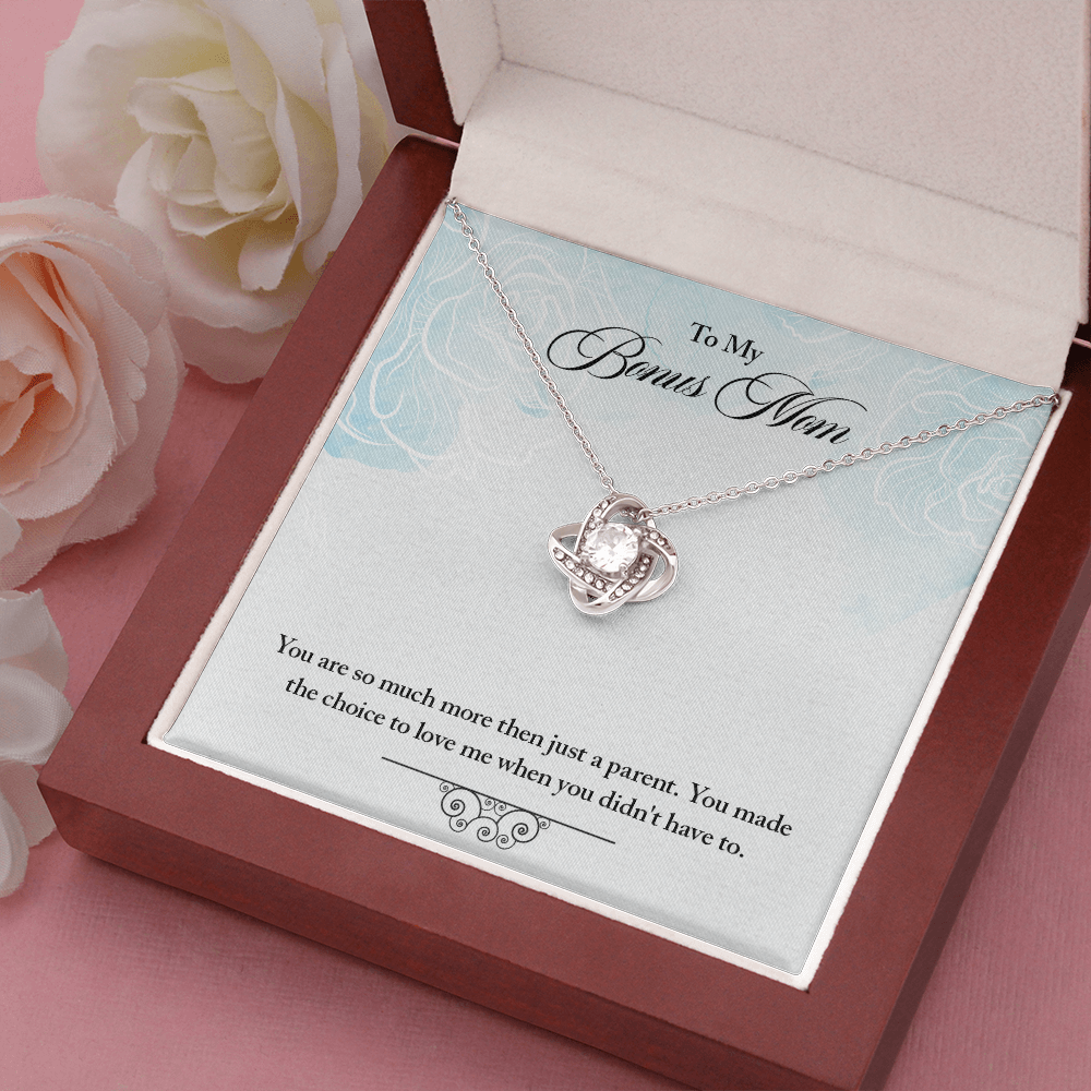 To Bonus Mom - More than a parent - Love Knot Necklace - JustFamilyThings