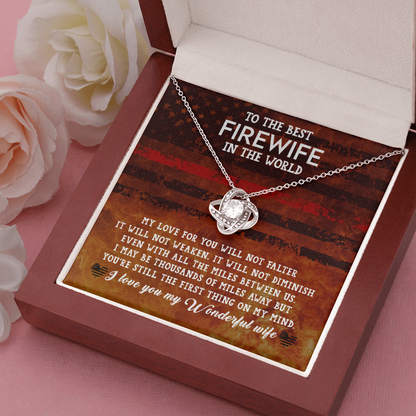 to the best Firewife - Love Knot Necklace - JustFamilyThings