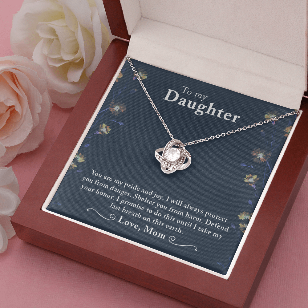 To My Daughter - You are my pride - Love Knot Necklace - JustFamilyThings