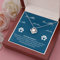Load image into Gallery viewer, In loving memory - dog remembrance - Love Knot Necklace - JustFamilyThings
