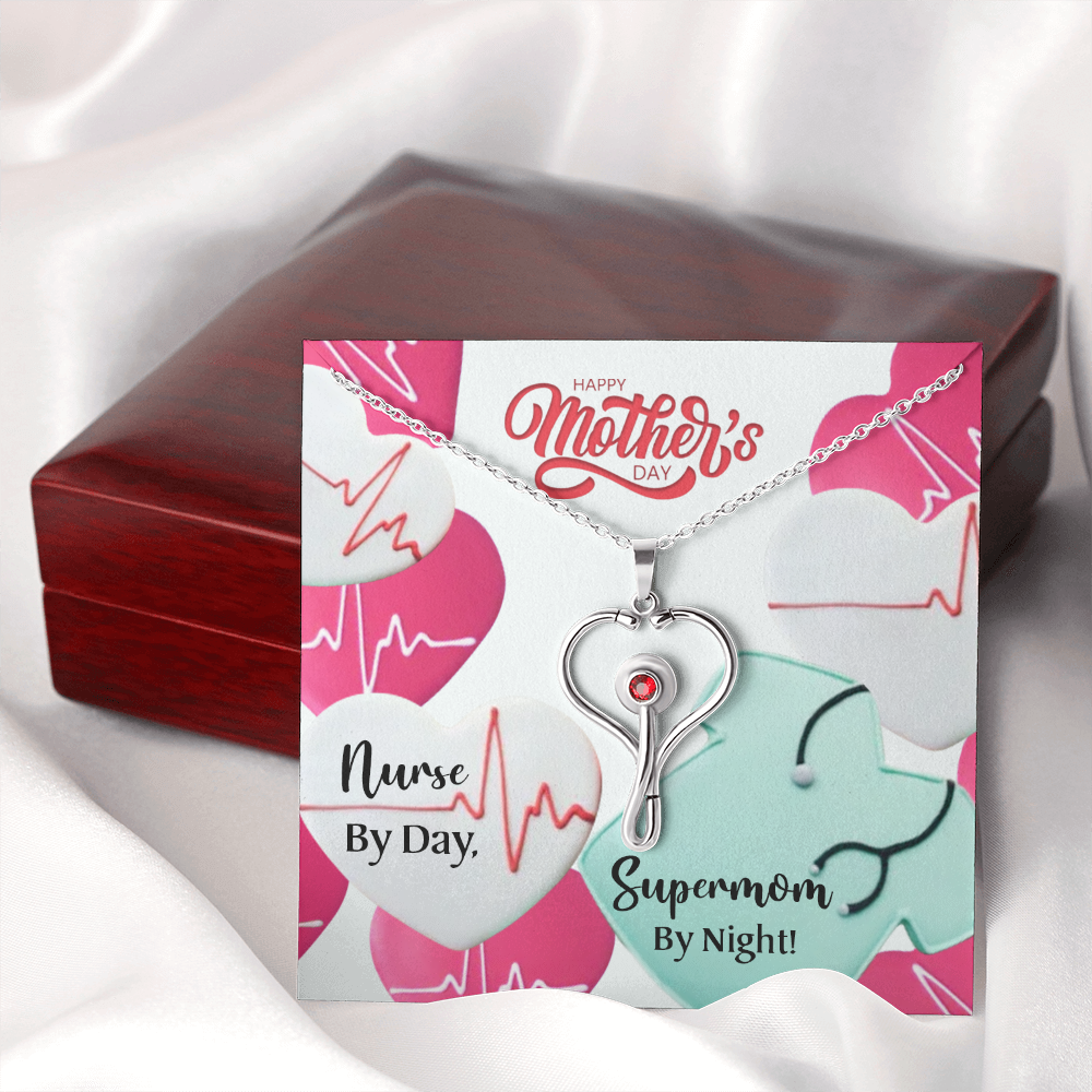 nurse mom - Mother's Day - Stethoscope Necklace - JustFamilyThings