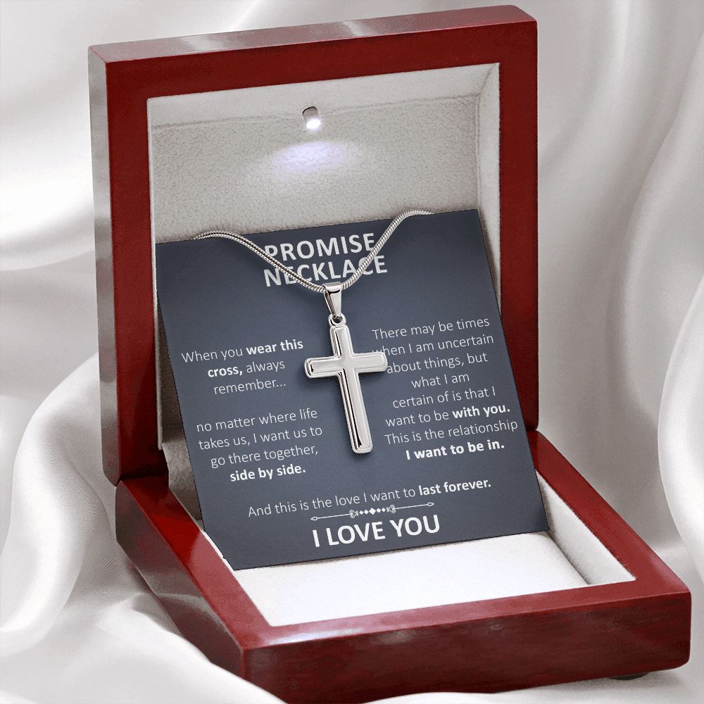 Promise Necklace - Artisan Cross Necklace - JustFamilyThings