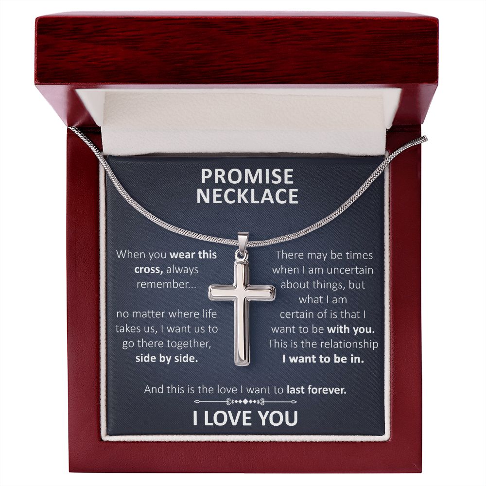 Promise Necklace - Artisan Cross Necklace - JustFamilyThings