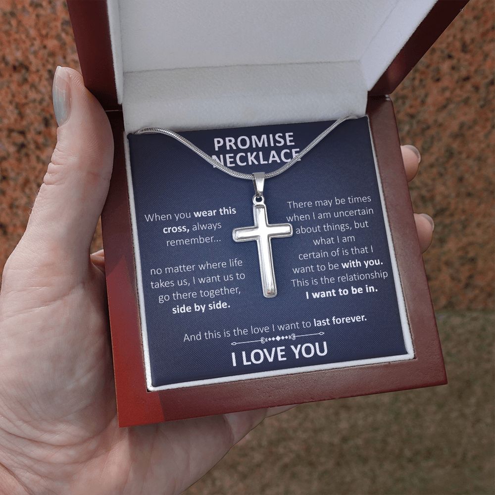 Promise Necklace - Artisan Cross Necklace - JustFamilyThings